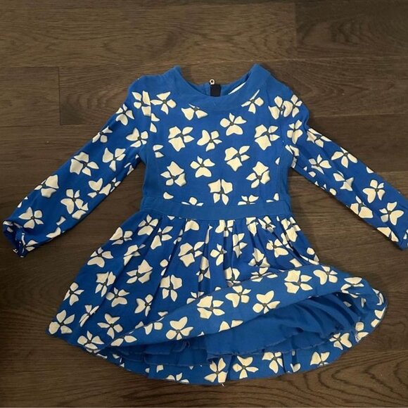 Girls Blue & White Floral Dress size 5 - Picture 1 of 2